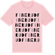 Pink Cotton t-shirt med Finerud ordlek t-shirt