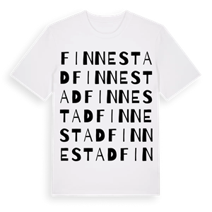 Finnestad ordlek t-shirt – ekologisk bomull t-shirt från PinShirt