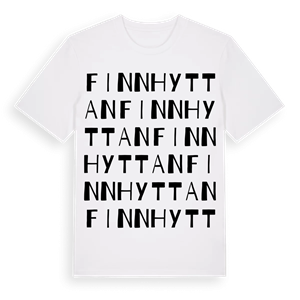 Finnhyttan ordlek t-shirt – ekologisk bomull t-shirt från Pinshirt