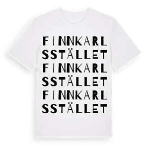 Finnkarlsstället ordlek t-shirt – ekologisk bomull t-shirt från PinShirt