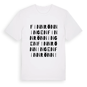 Finnrönningen ordlek t-shirt – ekologisk bomull t-shirt från PinShirt
