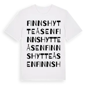 Finnshytteåsen ordlek t-shirt – ekologisk bomull t-shirt från Pinshirt