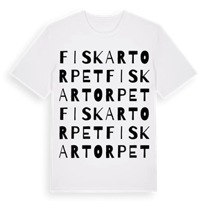 Fiskartorpet ordlek t-shirt – ekologisk bomull t-shirt från PinShirt