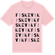 Pink Cotton t-shirt med Fiskevik ordlek t-shirt
