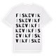 White t-shirt med Fiskevik ordlek t-shirt