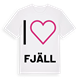 Jag älskar Fjäll t-shirt stort tryck