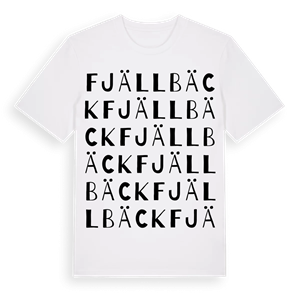 Fjällbäck ordlek t-shirt – ekologisk bomull t-shirt från Pinshirt