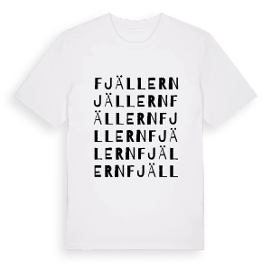Fjällern ordlek t-shirt – ekologisk bomull t-shirt från PinShirt