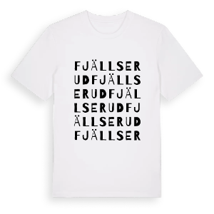 Fjällserud ordlek t-shirt – ekologisk bomull t-shirt från PinShirt