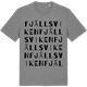 Mid Heather Gray t-shirt med Fjällsviken ordlek t-shirt