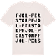 Vintage White t-shirt med Fjol-Perstorp ordlek t-shirt