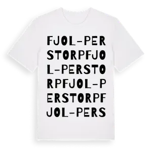Fjol-Perstorp ordlek t-shirt – ekologisk bomull t-shirt från Pinshirt