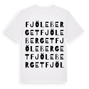 Fjöleberget ordlek t-shirt – ekologisk bomull t-shirt från PinShirt