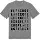 Mid Heather Gray t-shirt med Flåberg ordlek t-shirt