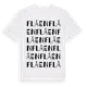 White t-shirt med Flåen ordlek t-shirt