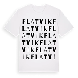 Flatvik ordlek t-shirt – ekologisk bomull t-shirt från PinShirt