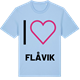 Blue Soul t-shirt med Jag älskar Flåvik t-shirt stort tryck