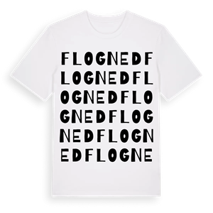 Flogned ordlek t-shirt – ekologisk bomull t-shirt från PinShirt