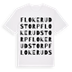 Flokerudstorp ordlek t-shirt