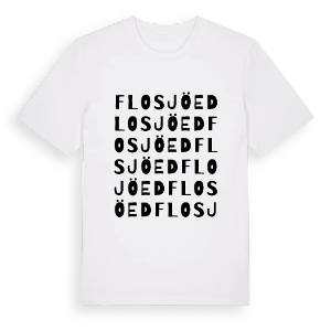 Flosjöed ordlek t-shirt – ekologisk bomull t-shirt från PinShirt
