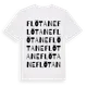 White t-shirt med Flötane ordlek t-shirt