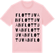 Pink Cotton t-shirt med Flottuvan ordlek t-shirt
