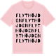 Pink Cotton t-shirt med Flythöjden ordlek t-shirt