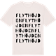 Vintage White t-shirt med Flythöjden ordlek t-shirt