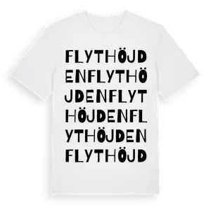 Flythöjden ordlek t-shirt – ekologisk bomull t-shirt från Pinshirt