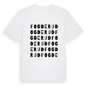 Fogderud ordlek t-shirt – ekologisk bomull t-shirt från PinShirt