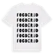 White t-shirt med Fogderud ordlek t-shirt