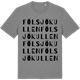 Mid Heather Gray t-shirt med Fölsjökullen ordlek t-shirt
