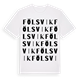 White t-shirt med Fölsvik ordlek t-shirt