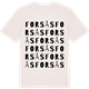 Vintage White t-shirt med Forsås ordlek t-shirt