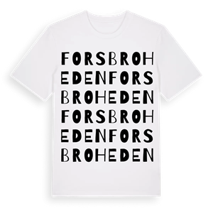 Forsbroheden ordlek t-shirt – ekologisk bomull t-shirt från PinShirt