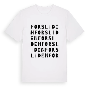 Forsliden ordlek t-shirt – ekologisk bomull t-shirt från PinShirt