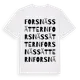 White t-shirt med Forsnässättern ordlek t-shirt