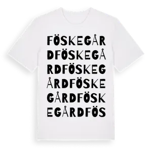Föske Gård ordlek t-shirt – ekologisk bomull t-shirt från Pinshirt