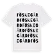 White t-shirt med Föske Gård ordlek t-shirt
