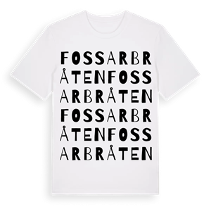 Fossarbråten ordlek t-shirt – ekologisk bomull t-shirt från PinShirt