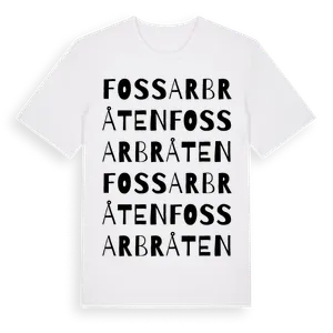 Fossarbråten ordlek t-shirt – ekologisk bomull t-shirt från Pinshirt