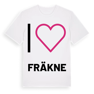 Jag älskar Fräkne t-shirt stort tryck – ekologisk bomull t-shirt från PinShirt