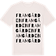 Vintage White t-shirt med Framgården ordlek t-shirt