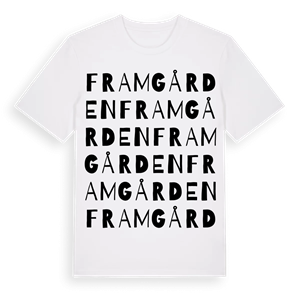 Framgården ordlek t-shirt – ekologisk bomull t-shirt från PinShirt