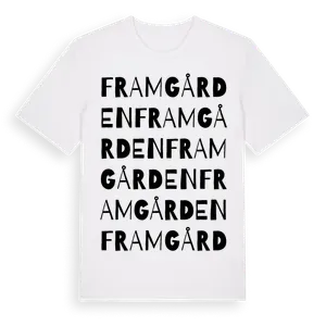 Framgården ordlek t-shirt – ekologisk bomull t-shirt från Pinshirt