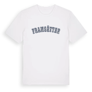 Framsätter college t-shirt – ekologisk bomull t-shirt från PinShirt