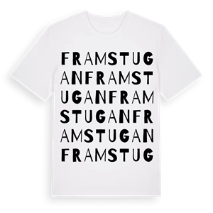 Framstugan ordlek t-shirt – ekologisk bomull t-shirt från Pinshirt