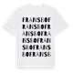 White t-shirt med Fransbo ordlek t-shirt