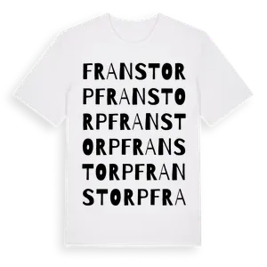 Franstorp ordlek t-shirt – ekologisk bomull t-shirt från Pinshirt