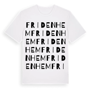 Fridenhem ordlek t-shirt – ekologisk bomull t-shirt från Pinshirt